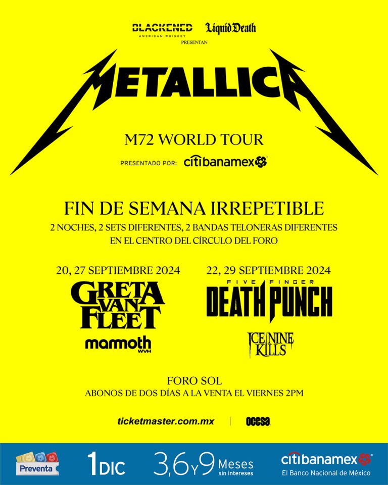 Crónica a (casi) un año de Metallica en el Estadio GNP 2024: riffs, rolas y cumbias que nadie esperaba